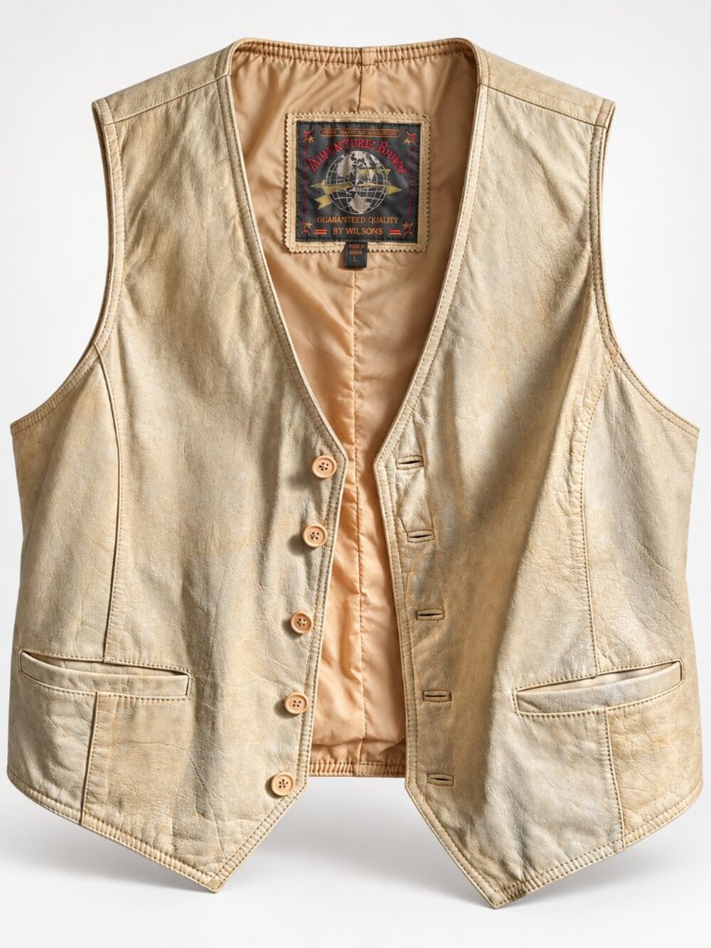 Wilson's Adventure Bound 100% Leather Men’s Vest – Size L